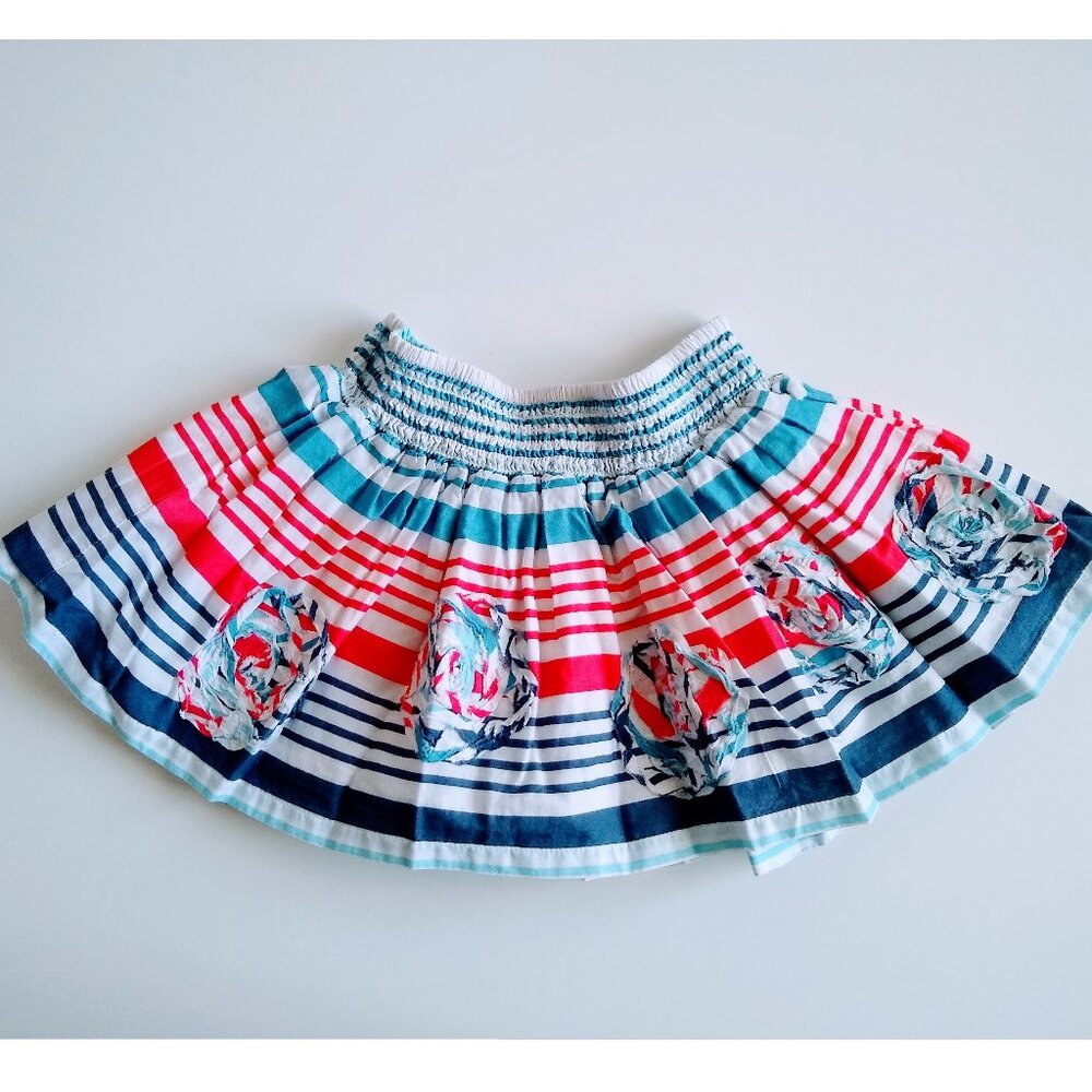 DOWNEAST MULTICOLOR STRIPED SKIRT